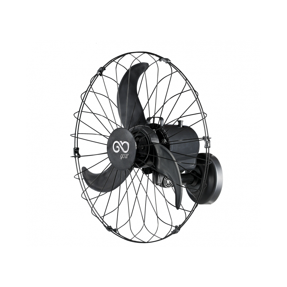Kit 2 Ventiladores de Parede 3 Pás 60cm V60p 180w Bivolt Preto