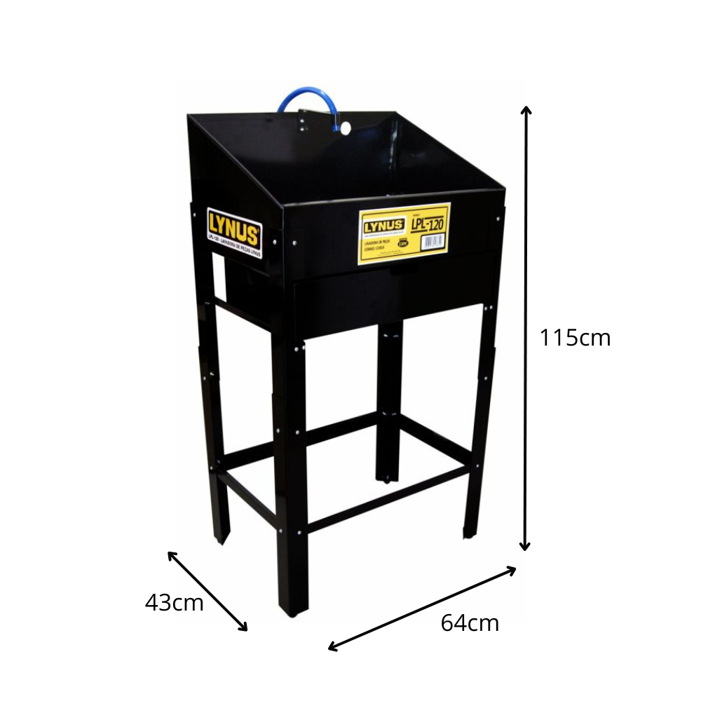 Lavadora de Peças para Oficina Elétrica com Eletrobomba LYNUS 12 Litros LPL-120 127V
