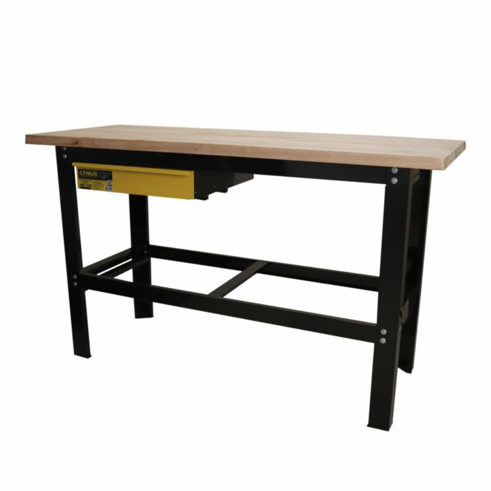 Bancada Multiuso para Oficina LYNUS 1,5m x 60cm Preta com 1 Gaveta BML-1500