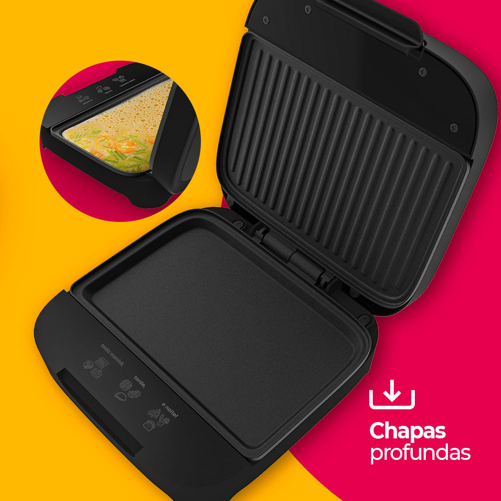 Sanduicheira Elétrica Cadence Click SAN400 Com Botão Liga / Desliga 750W 110v