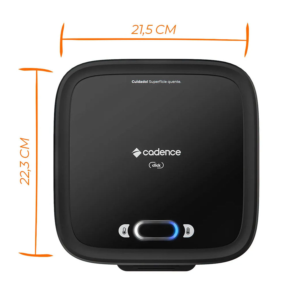 SANDUICHEIRA ELÉTRICA CADENCE CLICK SAN400 COM BOTÃO LIGA / DESLIGA 750W 220V