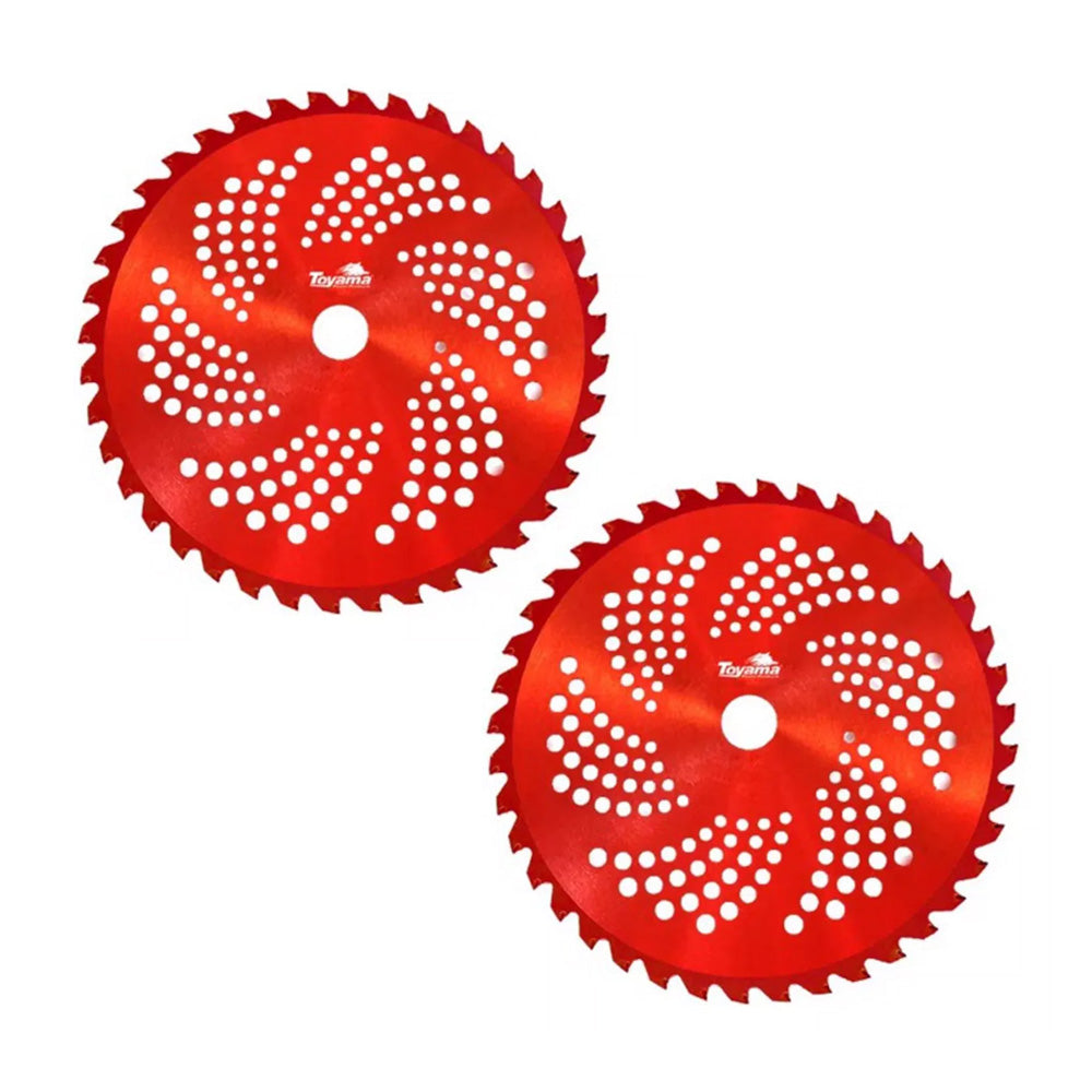 Kit 02 Lâminas para Roçadeira Circular 40 Dentes Videa Toyama 255×25,4×2,0mm Vermelha