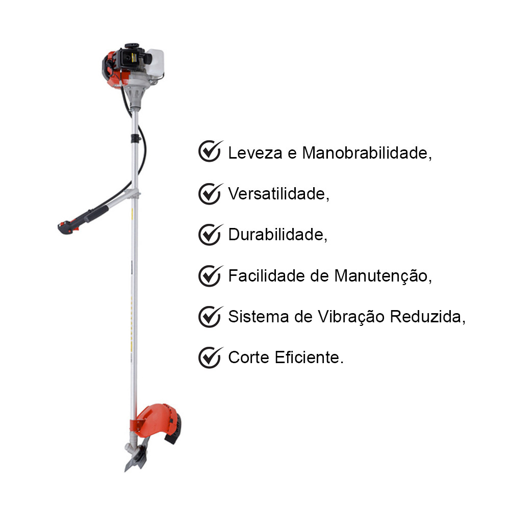 ROÇADEIRA A GASOLINA TOYAMA RT43L-B 43CC 2T 1.7HP COM LÂMINA 3 PONTAS E 2 LÂMINAS EXTRAS