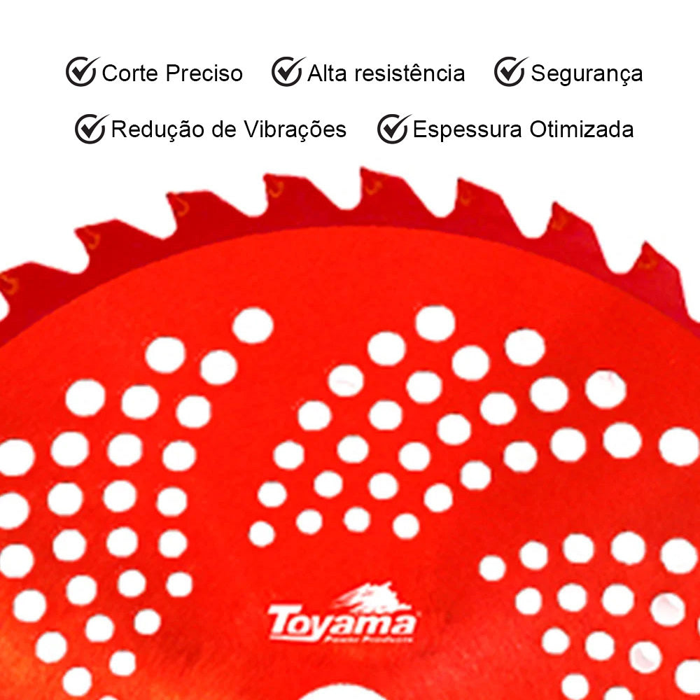 Roçadeira Lateral a Gasolina Toyama Tbc63 3.5Cv 2t 63.3Cc com Carretel de Nylon e 2 Lâminas Circular