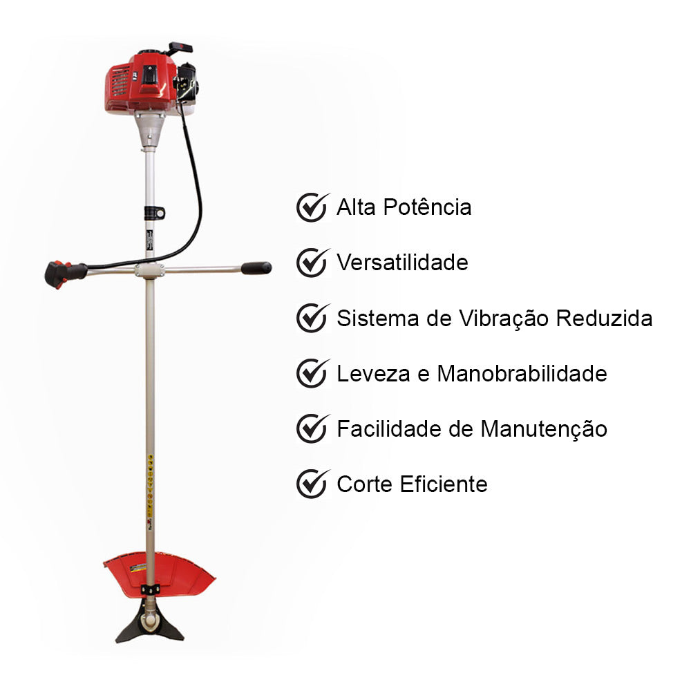 ROÇADEIRA LATERAL A GASOLINA TOYAMA TBC63 3.5CV 2T 63.3CC COM CARRETEL DE NYLON E 3 LÂMINAS