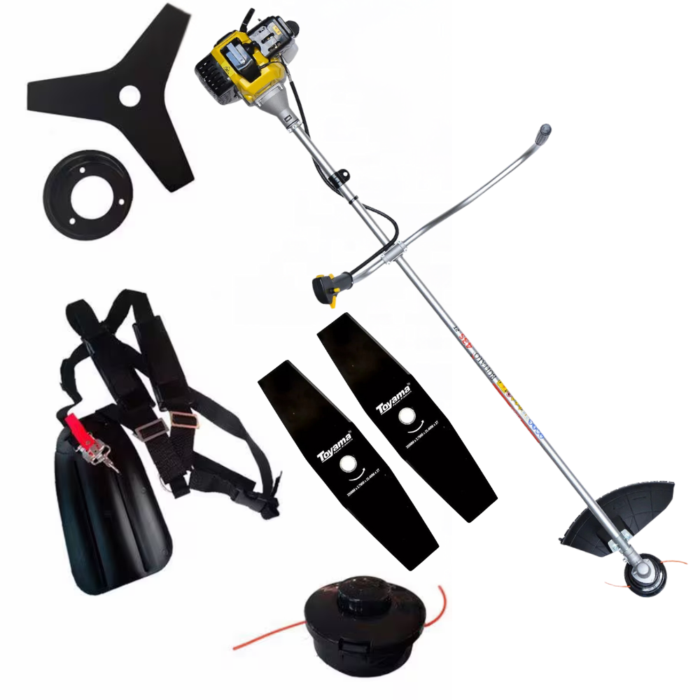 ROÇADEIRA A GASOLINA BUFFALO BF 33SB 1,2HP COM CARRETEL DE NYLON LÂMINA 3 PONTAS E 2 LÂMINAS DE AÇO COM DUAS PONTAS