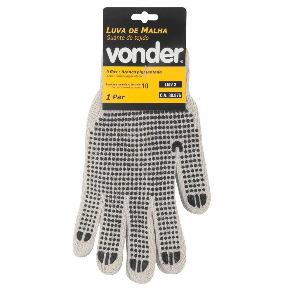 Carrinho de Carga Armazém 350kg Reforçado Metalosa com Luva de Malha Uso Geral Vonder