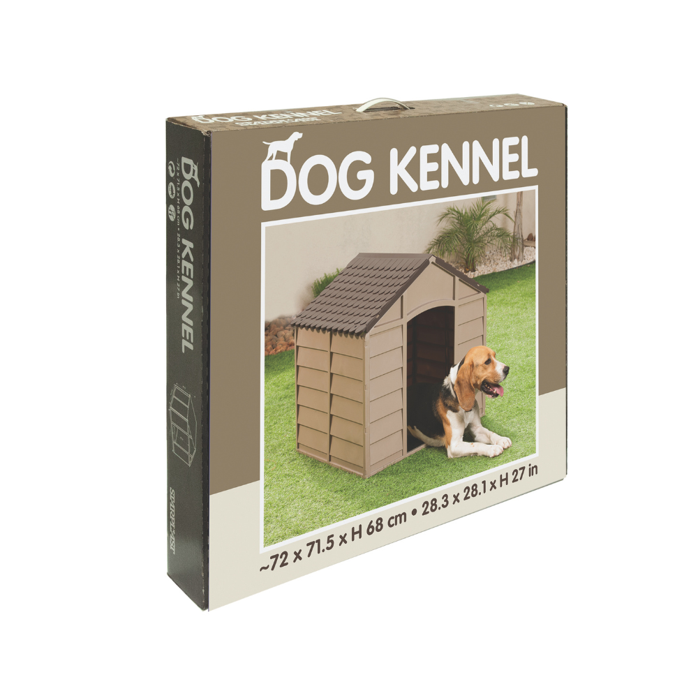 Casinha Casa Cachorro Cães Grande Plástico Proteção UV 71x71x68cm - Marrom Starplast