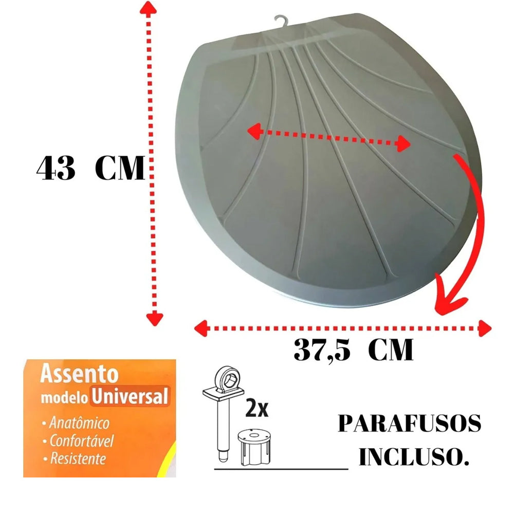 ASSENTO TAMPA DE VASO OVAL SANITÁRIO UNIVERSAL