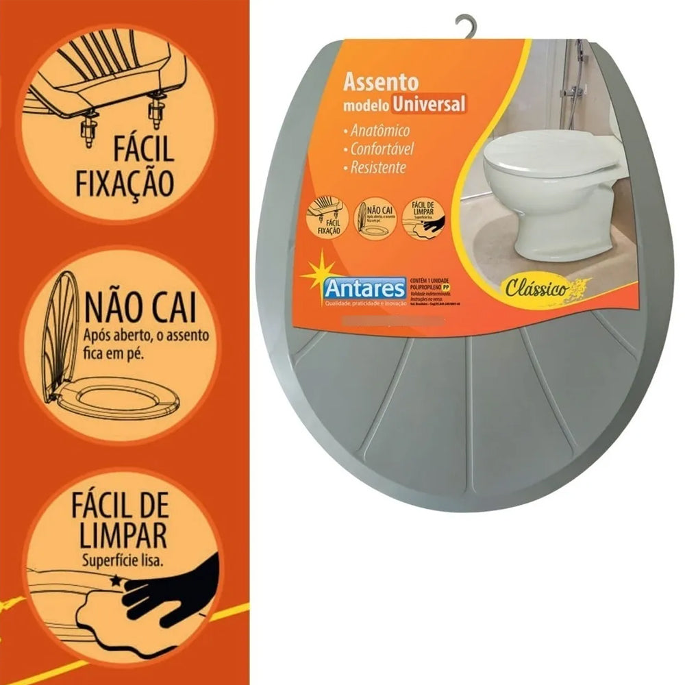 ASSENTO TAMPA DE VASO OVAL SANITÁRIO UNIVERSAL