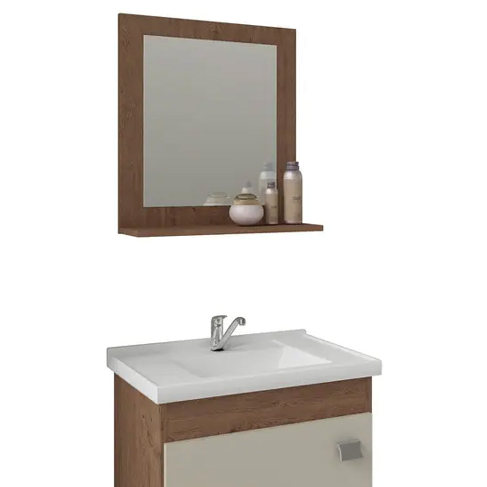 GABINETE ARMÁRIO DE BANHEIRO COM PIA CUBA ESPELHO IRIS MGM