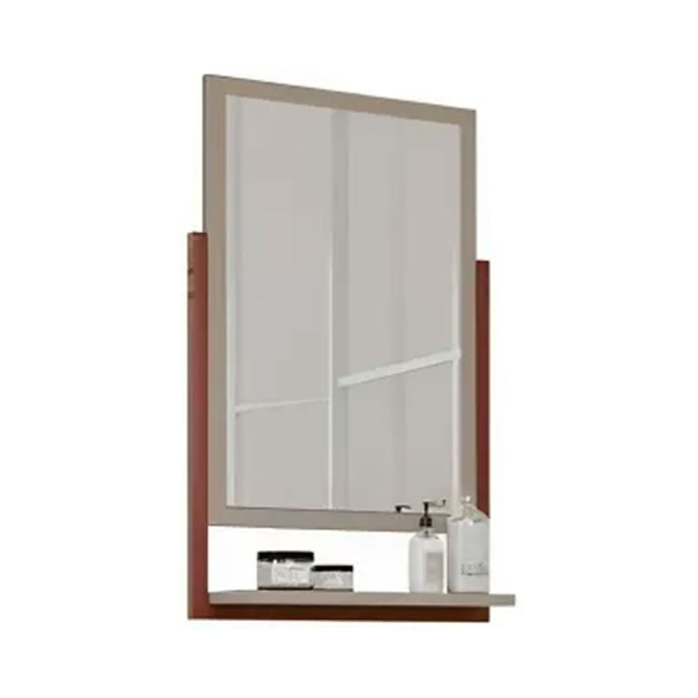 Conjunto Gabinete para Banheiro Uni com Espelheira 60cm Cappuccino/freijo Mgm