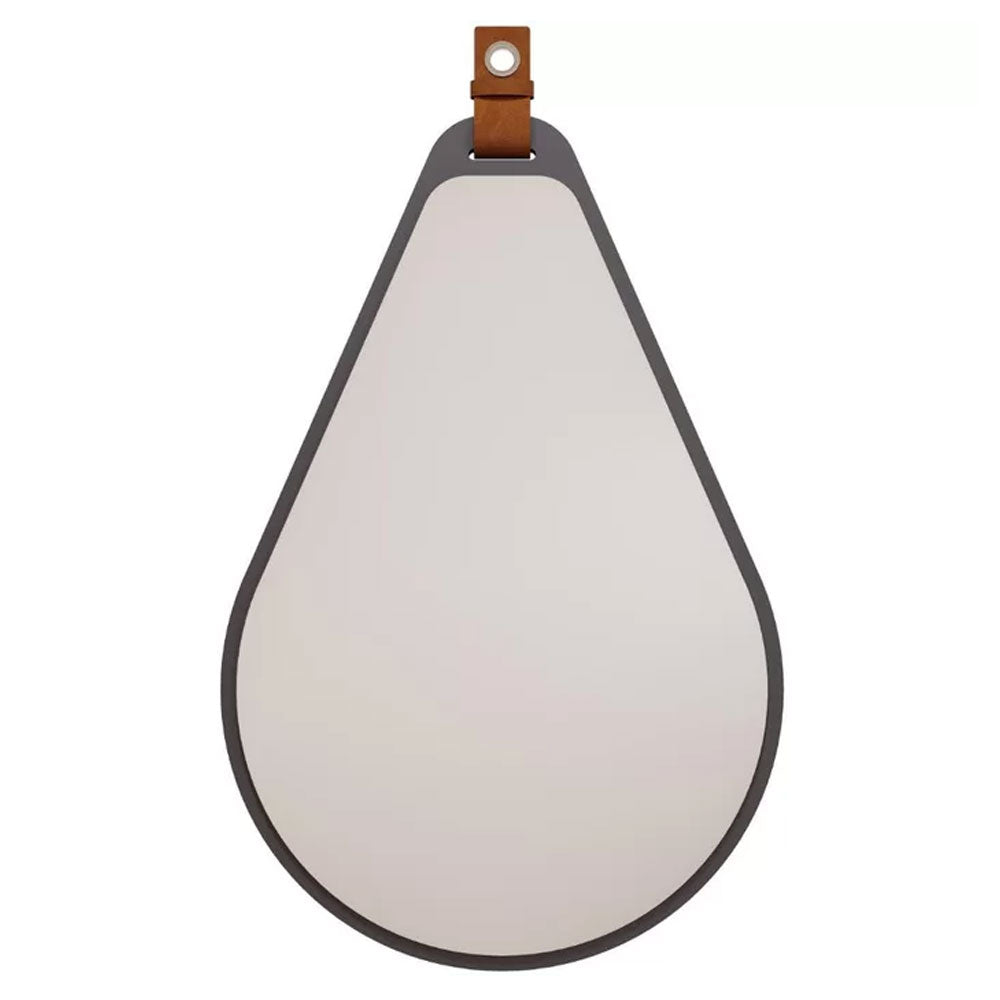Espelheira Gota para Decoração de Banheiro, Quarto, Sala, Escritório Mdf 50x76cm Titanium Mgm