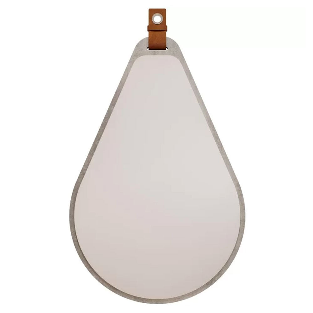 Espelheira Gota para Decoração de Banheiro, Quarto, Sala, Escritório Mdf 50x76cm Cappuccino Mgm
