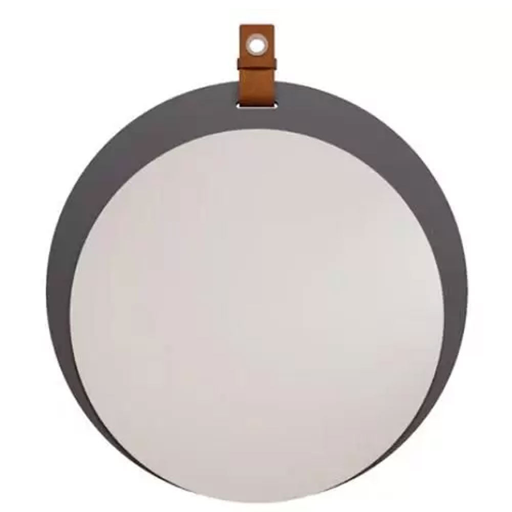 Espelheira Lua para Decoração de Banheiro, Quarto, Sala, Escritório Mdf 60x60cm Titanium Mgm
