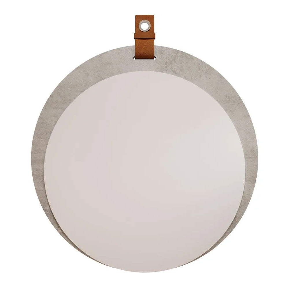 Espelheira Lua para Decoração de Banheiro, Quarto, Sala, Escritório Mdf 60x60cm Cappuccino Mgm