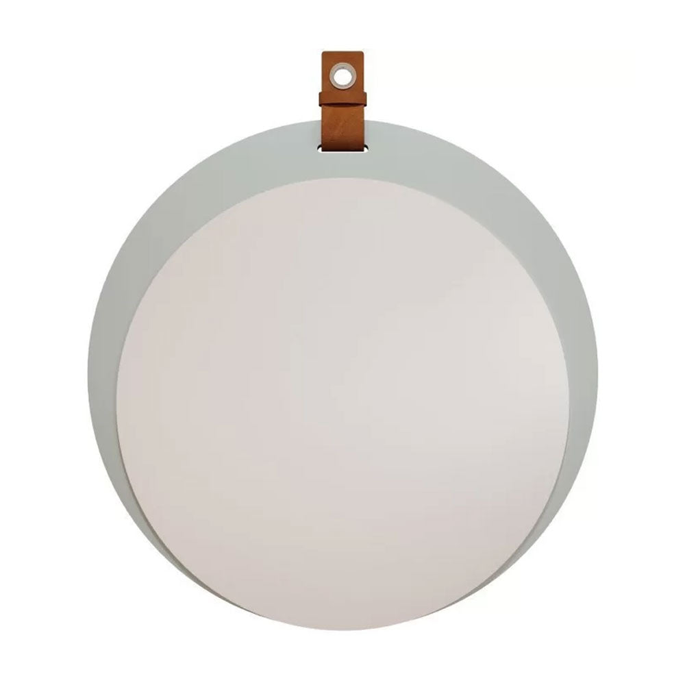 Espelheira Lua para Decoração de Banheiro, Quarto, Sala, Escritório Mdf 60x60cm Pistache Mgm