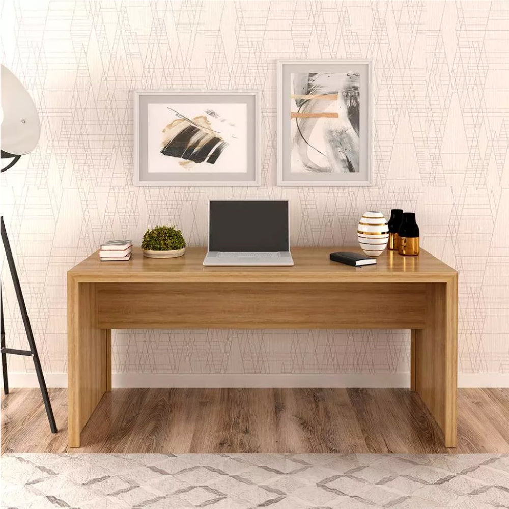 Mesa de Escritório Escrivaninha Para Computador 163cm Tecnomobili ME4109 Cor Amendoa