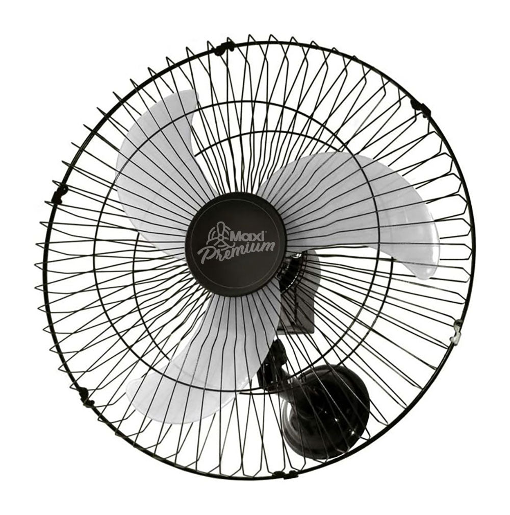 Ventilador Parede 60cm Oscilante Bivolt Maxi Premium com 3 Pás 170w Grade de Aço
