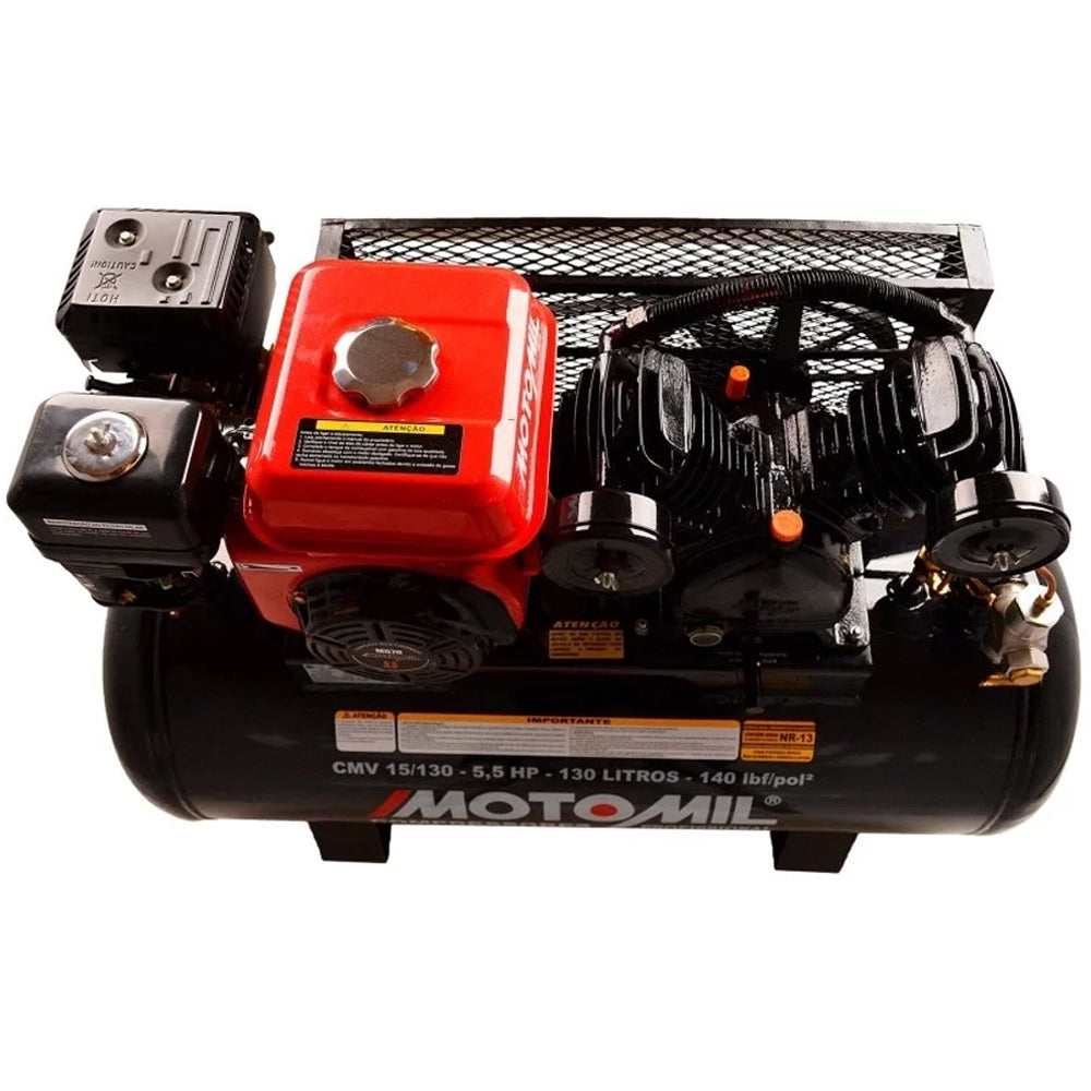 Compressor de Ar a Gasolina 5,5 Hp Cmv 15 / 130 Litros - Motomil