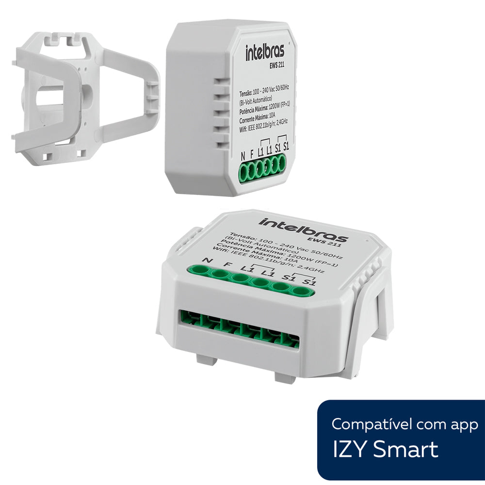 Interruptor Controlador de Cargas Wifi 1/1 Ews 211 Intelbras