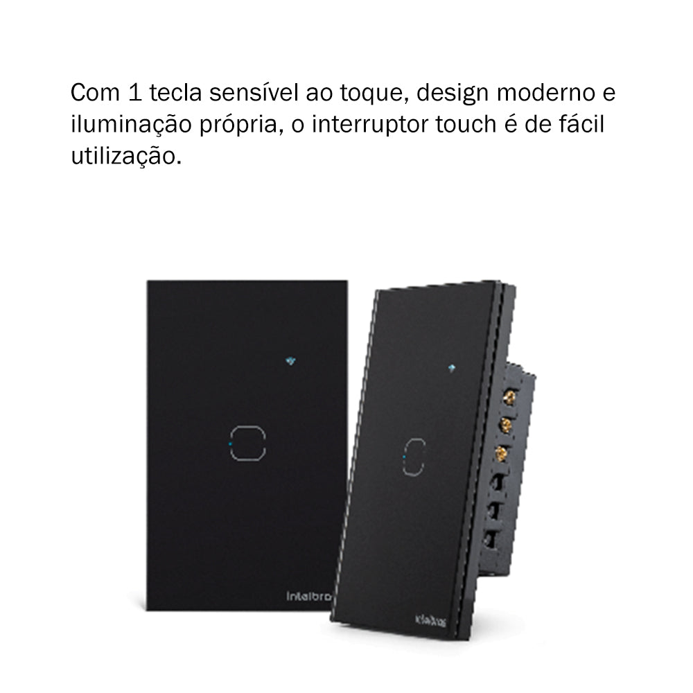 Interruptor Smart Inteligente Touch Wi-fi 1 Tecla Ews 1001 Branco Intelbras