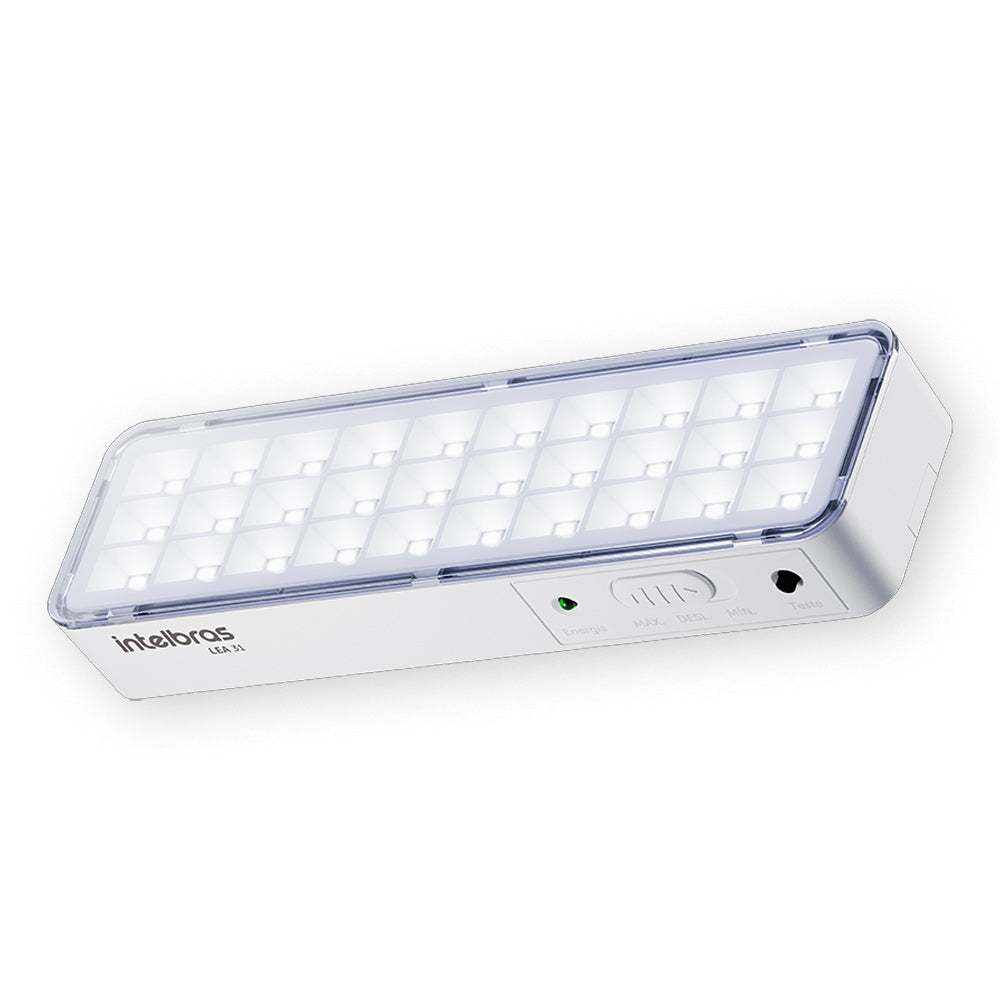 Luminária Luz de Emergência LED Intelbrás Autônoma Lea 31 Com 30 LEDs Branco Bivolt