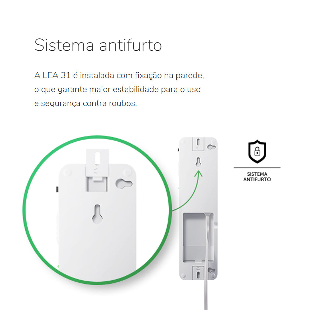 Luminária Luz de Emergência LED Intelbrás Autônoma Lea 31 Com 30 LEDs Branco Bivolt