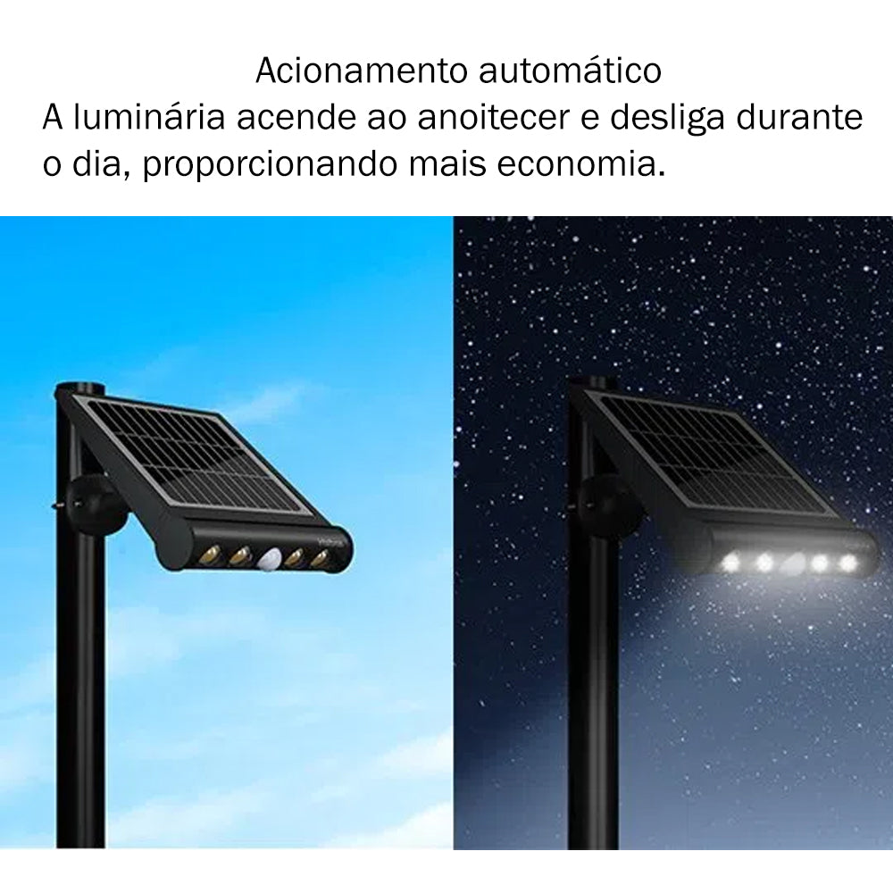 Luminária Solar 2 em 1 Multifuncional para Jardins, Parques, Fachadas Lsm 950 Intelbras
