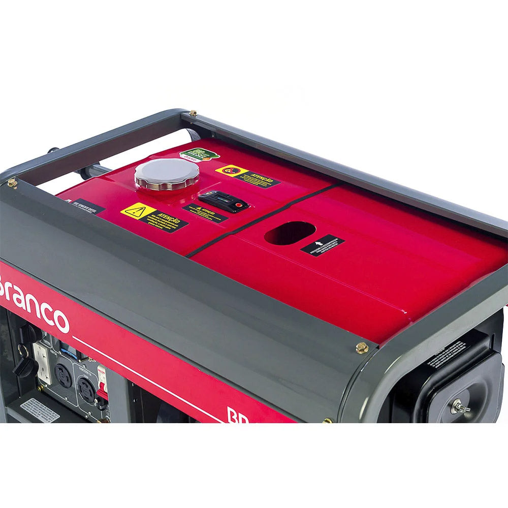 GERADOR DE ENERGIA DIESEL 6,5KVA PARTIDA ELÉTRICA BD-8000 EF BRANCO
