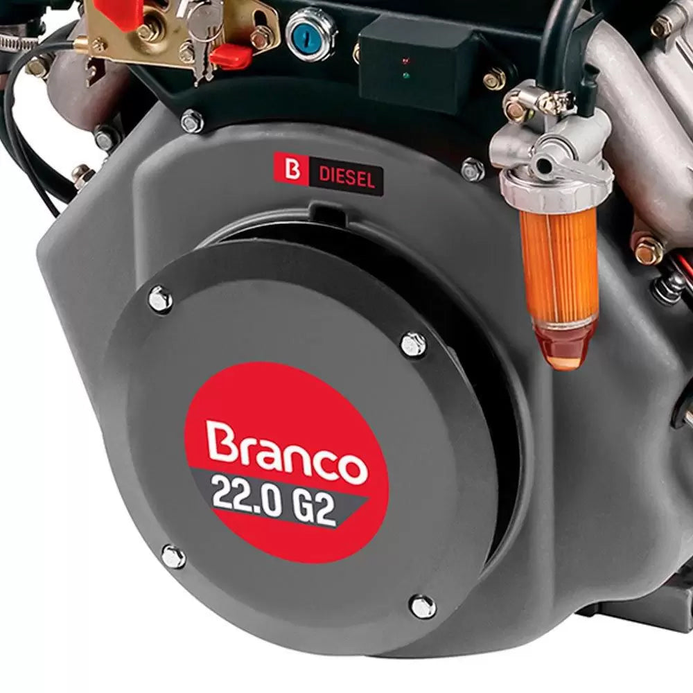 Motor à Diesel BD-22.0 870CC 22,0cv com Partida Elétrica - BRANCO