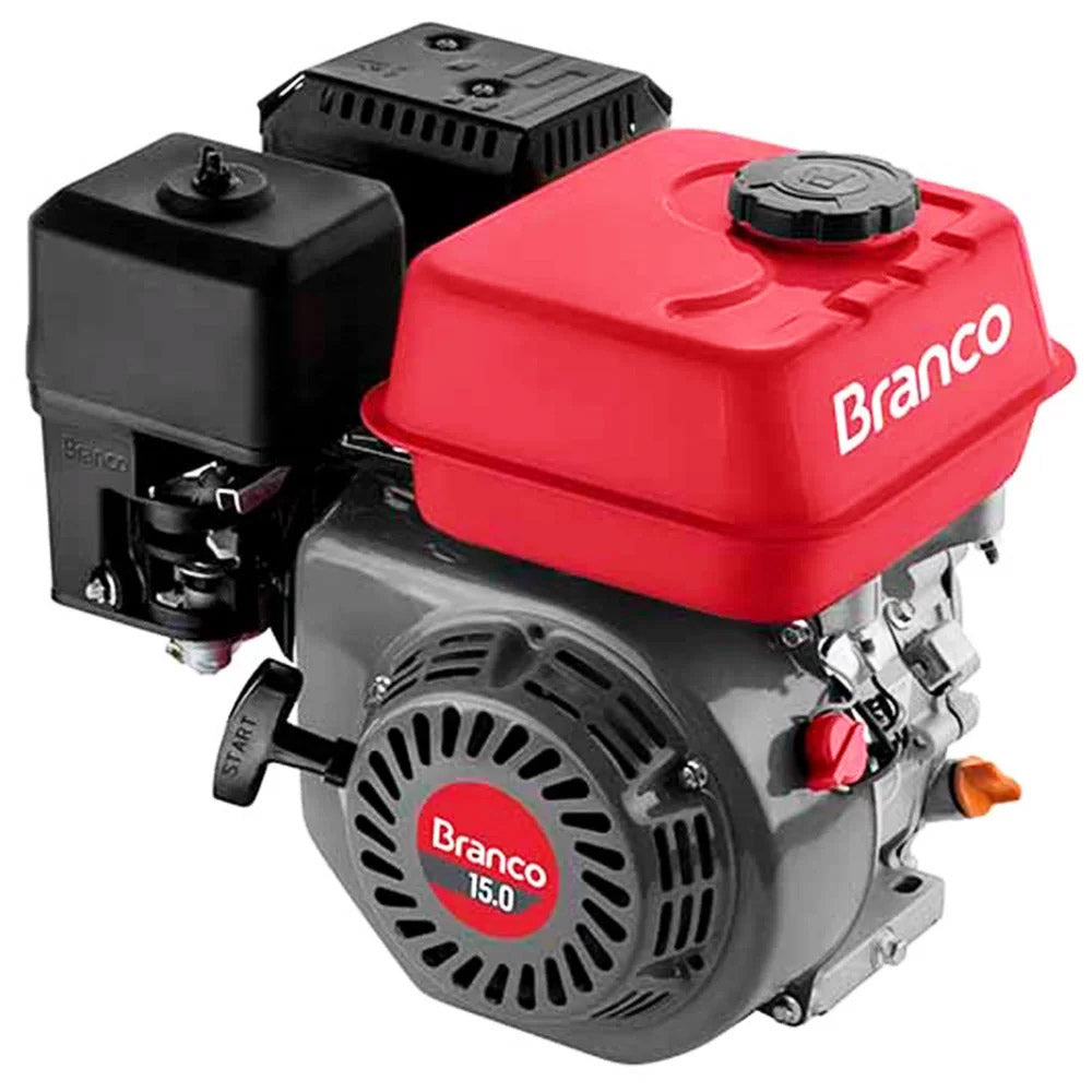 MOTOR A GASOLINA 15HP PARTIDA ELÉTRICA B4T BRANCO MOTORES