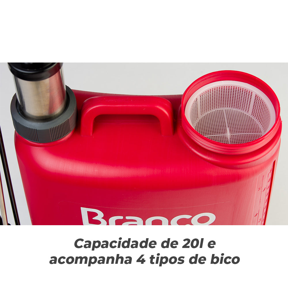 Pulverizador Agrícola Costal Manual Bpc20m 20 Litros Branco
