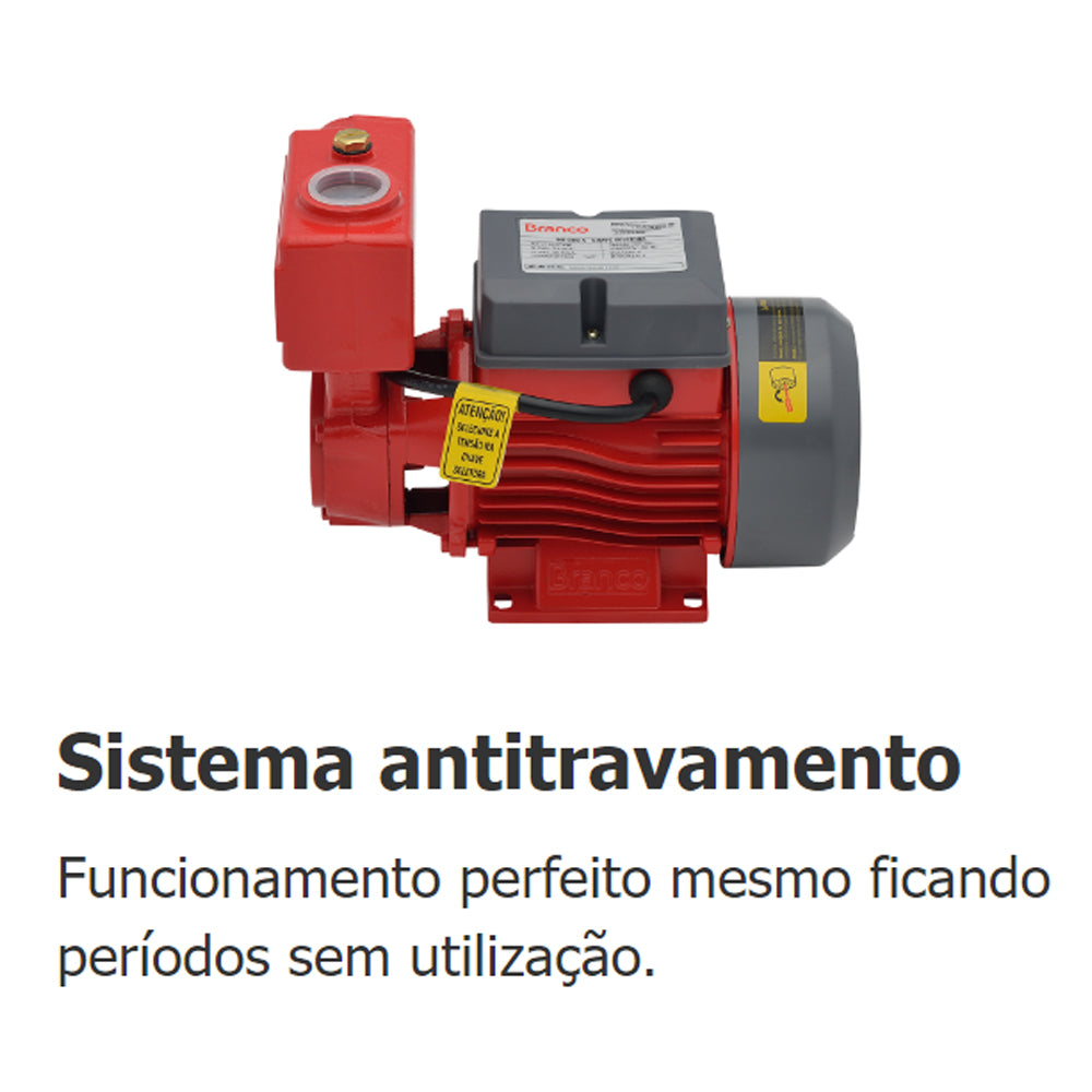 Bomba de Agua Autoaspirante Eletrica Bb500a 0,5cv Bivolt Branco