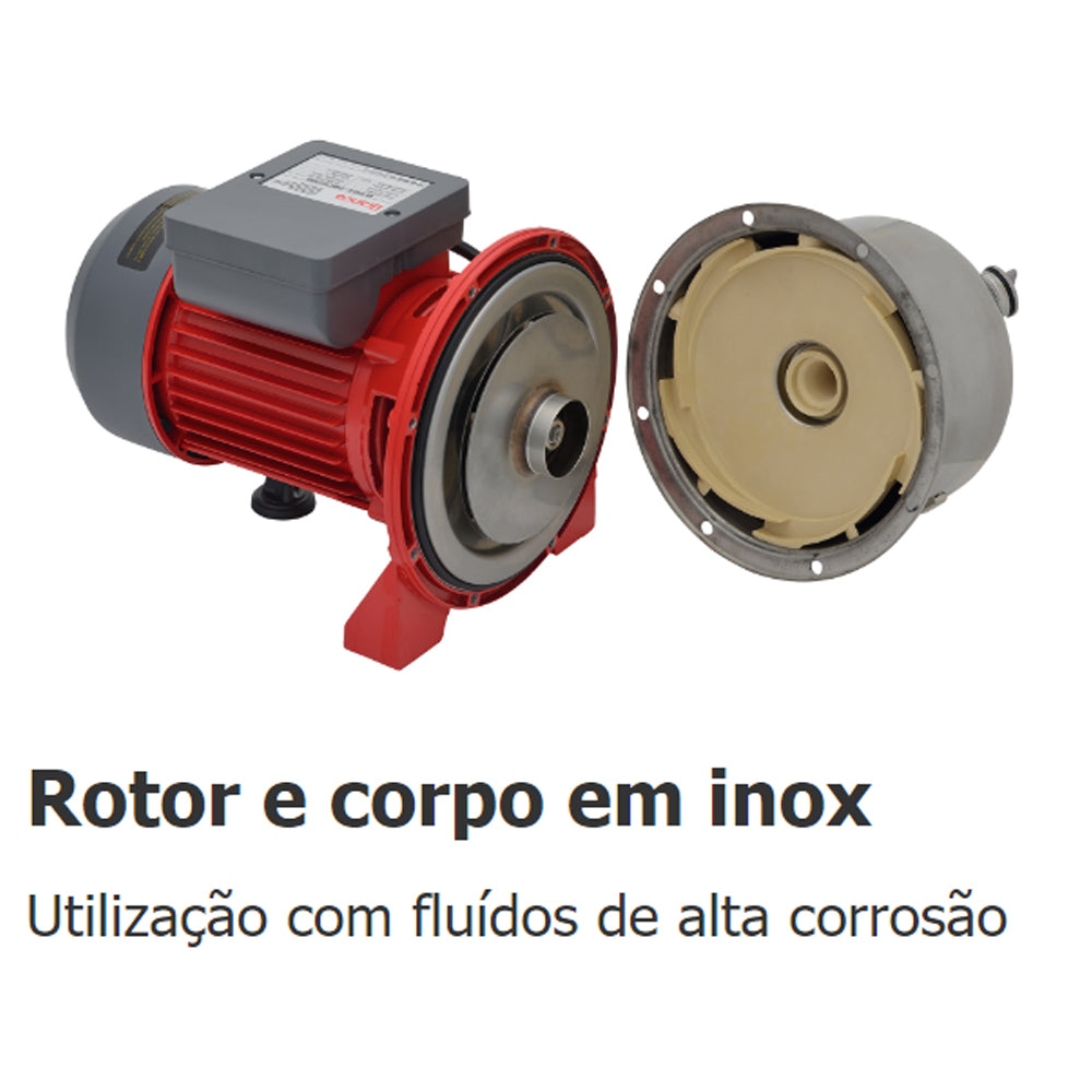 Bomba de Agua Autoaspirante Eletrica Inox Bb1000ai 1,0cv Bivolt Branco