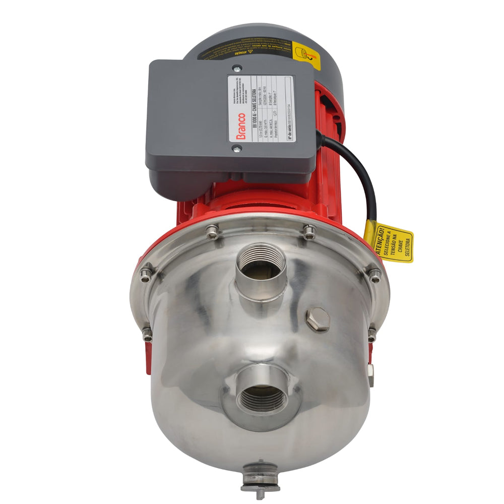 Bomba de Agua Autoaspirante Eletrica Inox Bb1000ai 1,0cv Bivolt Branco