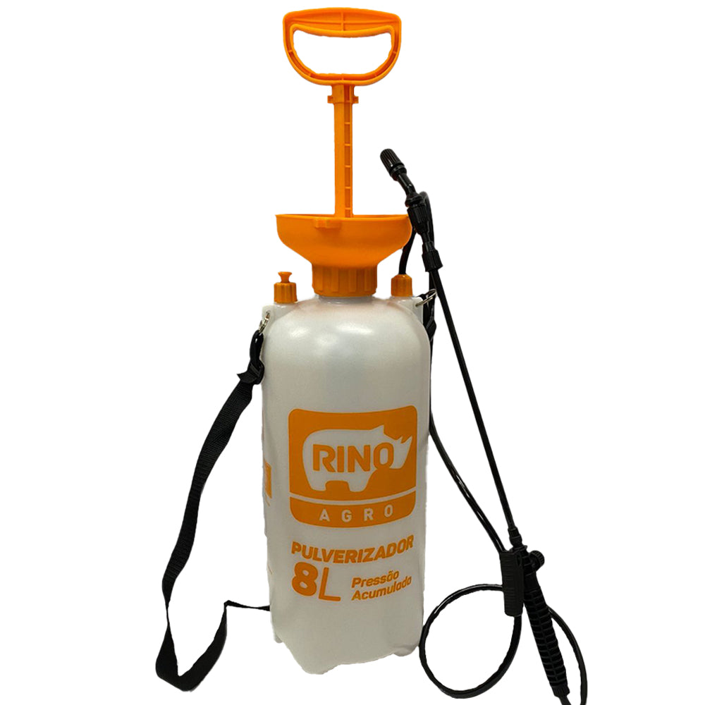 Pulverizador Manual de Pressão Acumulada 8 Litros Rino Agro