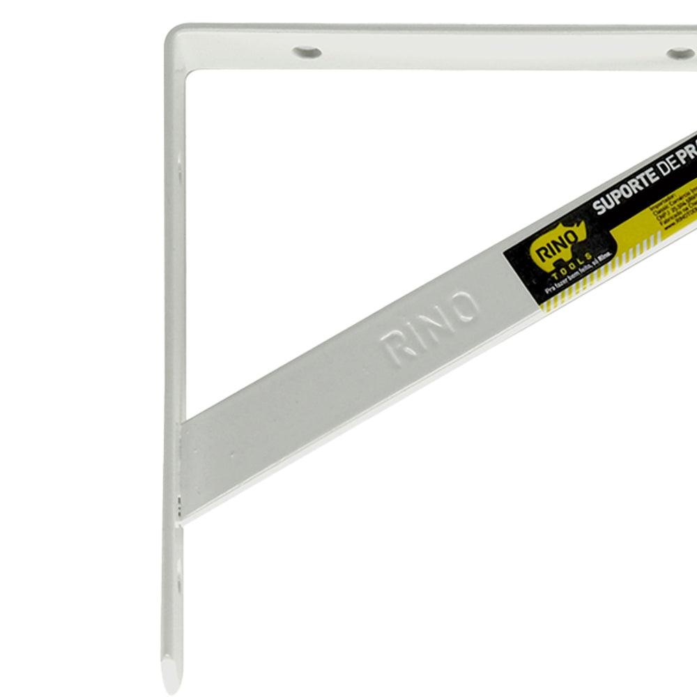Suporte Prateleira, Mão Francesa, Cantoneira 50cm Branca Rino