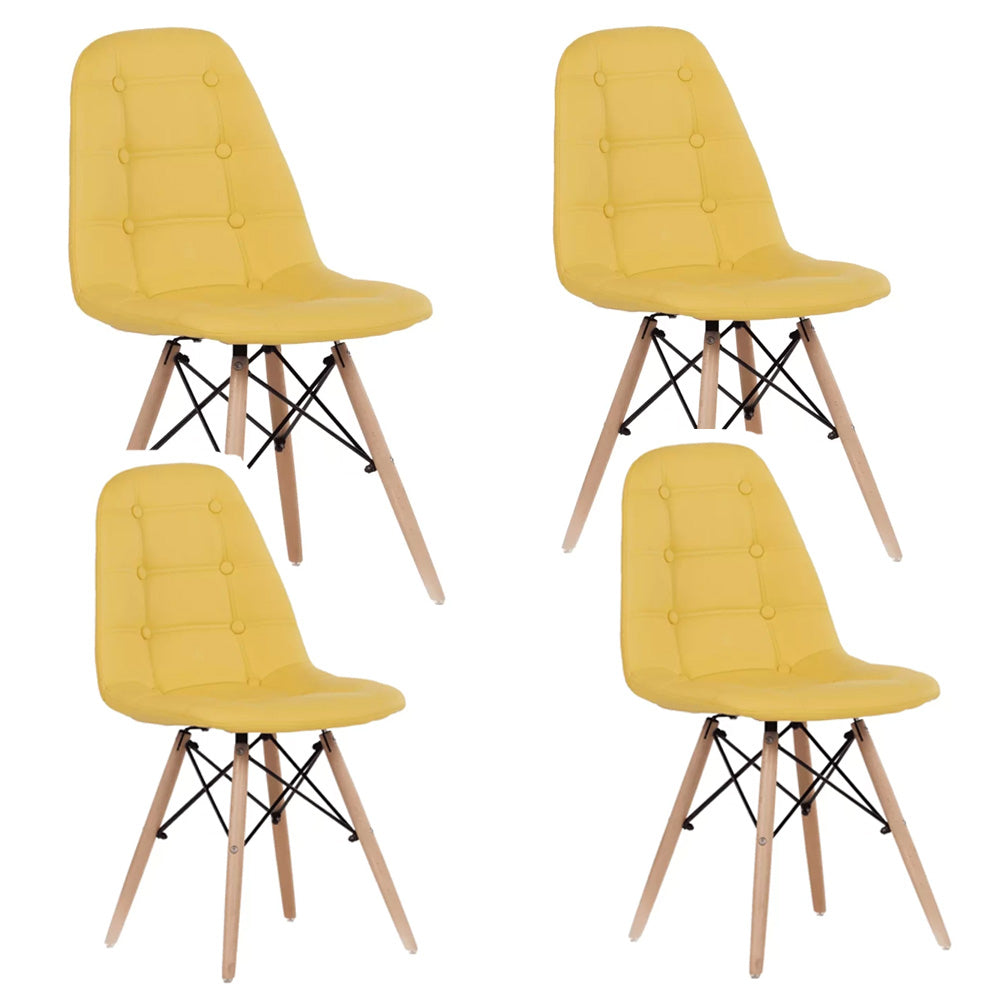 Kit com 4 Cadeiras Botonê Eiffel Estofada Em PU Madri Fratini