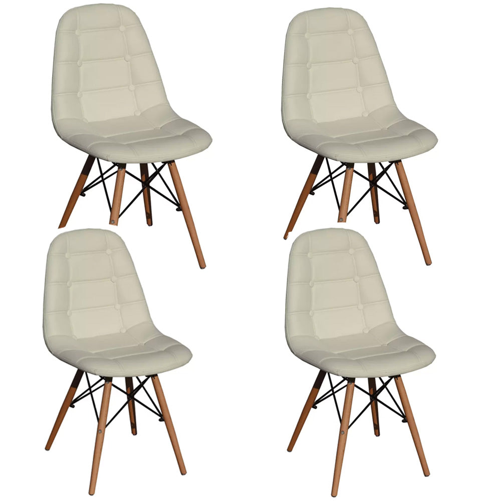 Kit com 4 Cadeiras Botonê Eiffel Estofada Em PU Madri Fratini