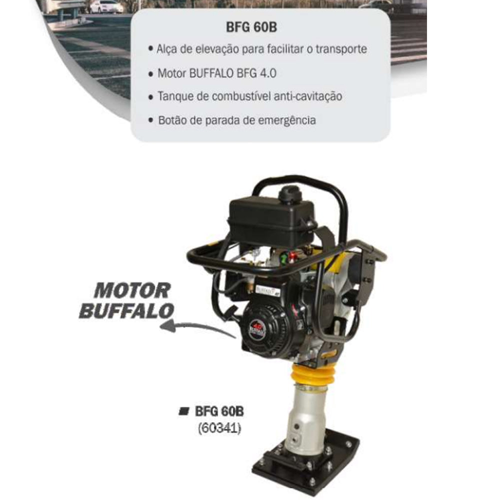 COMPACTADOR DE SOLO A GASOLINA 4.0 CV 121CC BUFFALO BFG 60B 60341