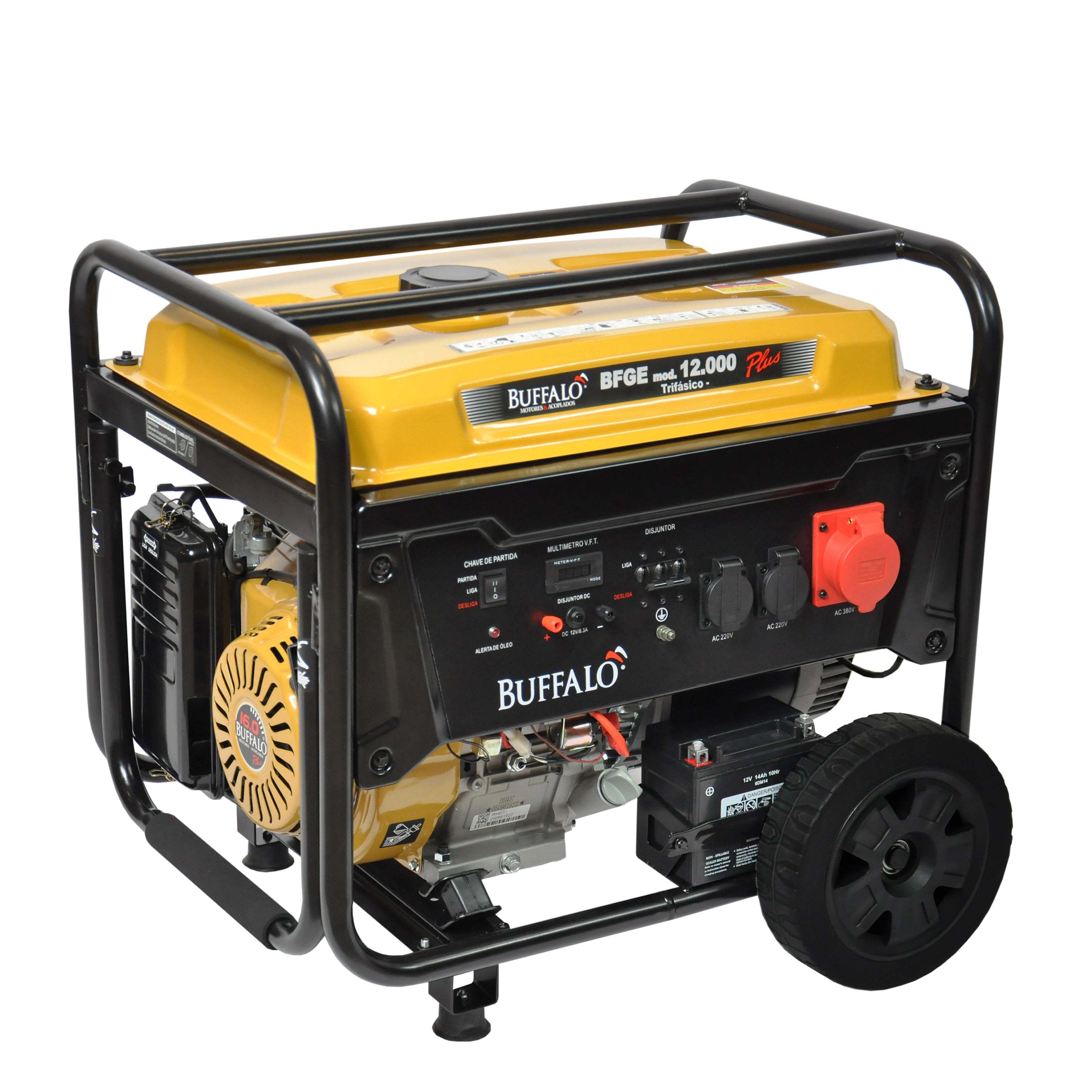 Gerador De Energia Gasolina 12Kva Plus 220v Trifásico Buffalo
