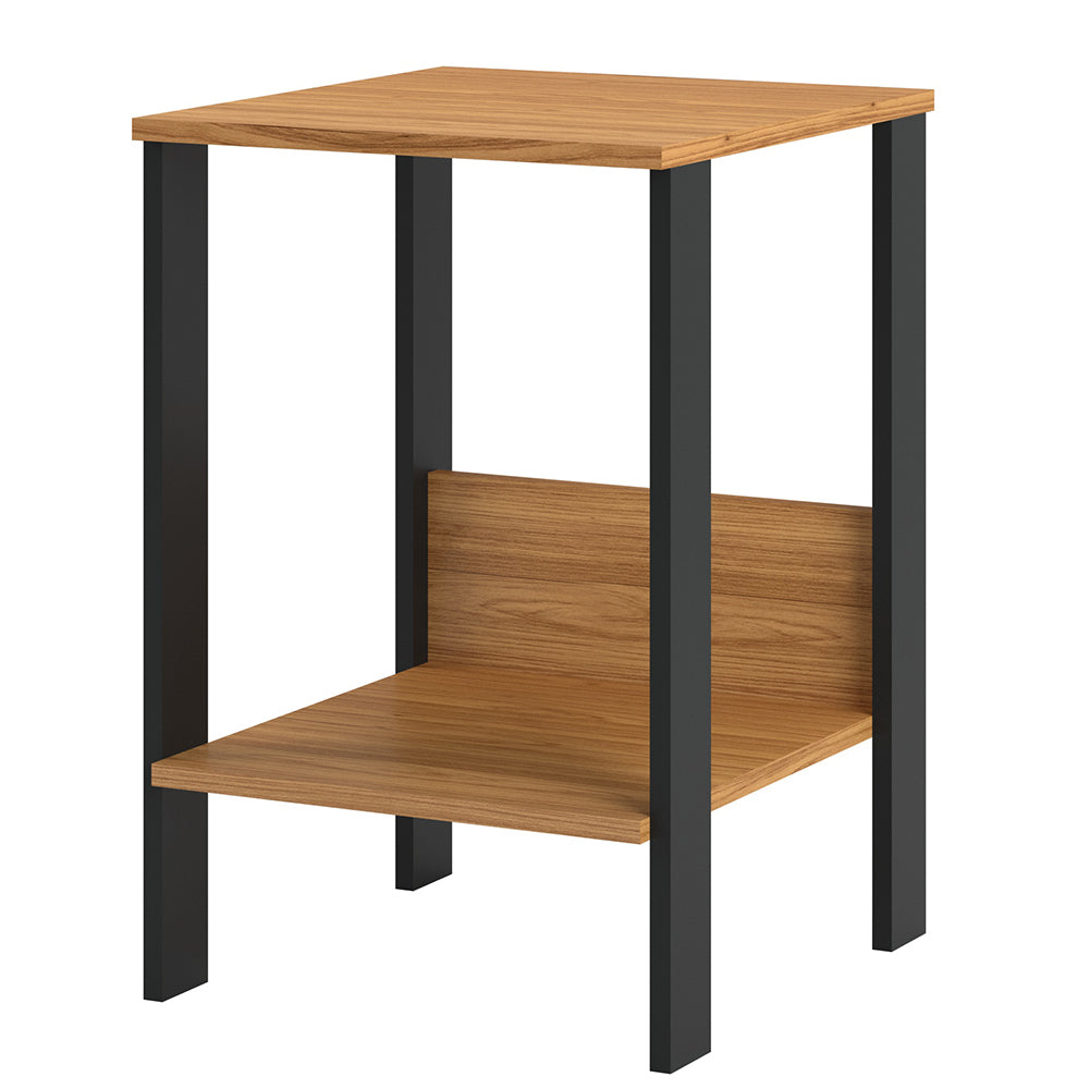 Mesa Auxiliar Escritório Industrial 40x44cm Freijo Preto Fosco Pradel