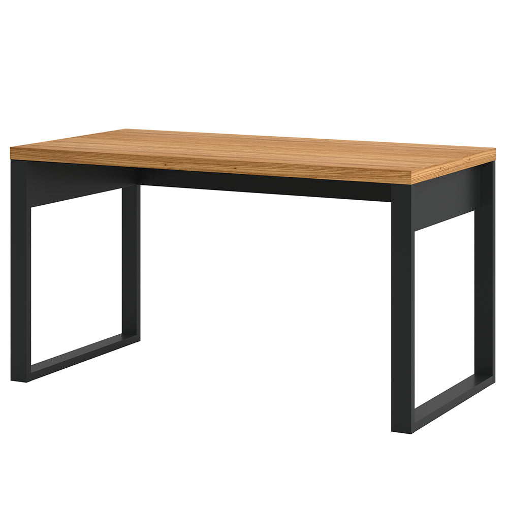 Mesa Escritorio Industrial 1,35x68cm Freijo Preto Fosco Pradel