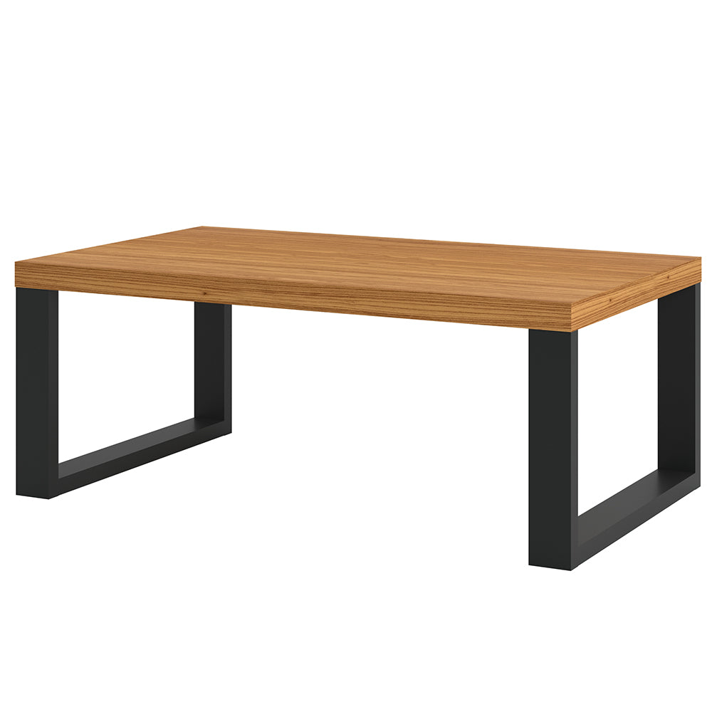 Mesa de Centro Industrial Mdf 89,5x53cm Freijo Preto Fosco Pradel