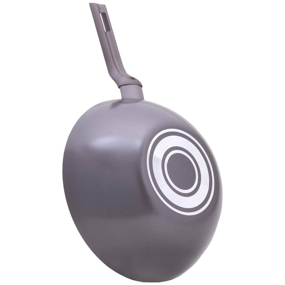 Panela Wok Frigideira Antiaderente Fundo Triplo Com Tampa 28cm Indução 1,2L Sartin Cook Grafite