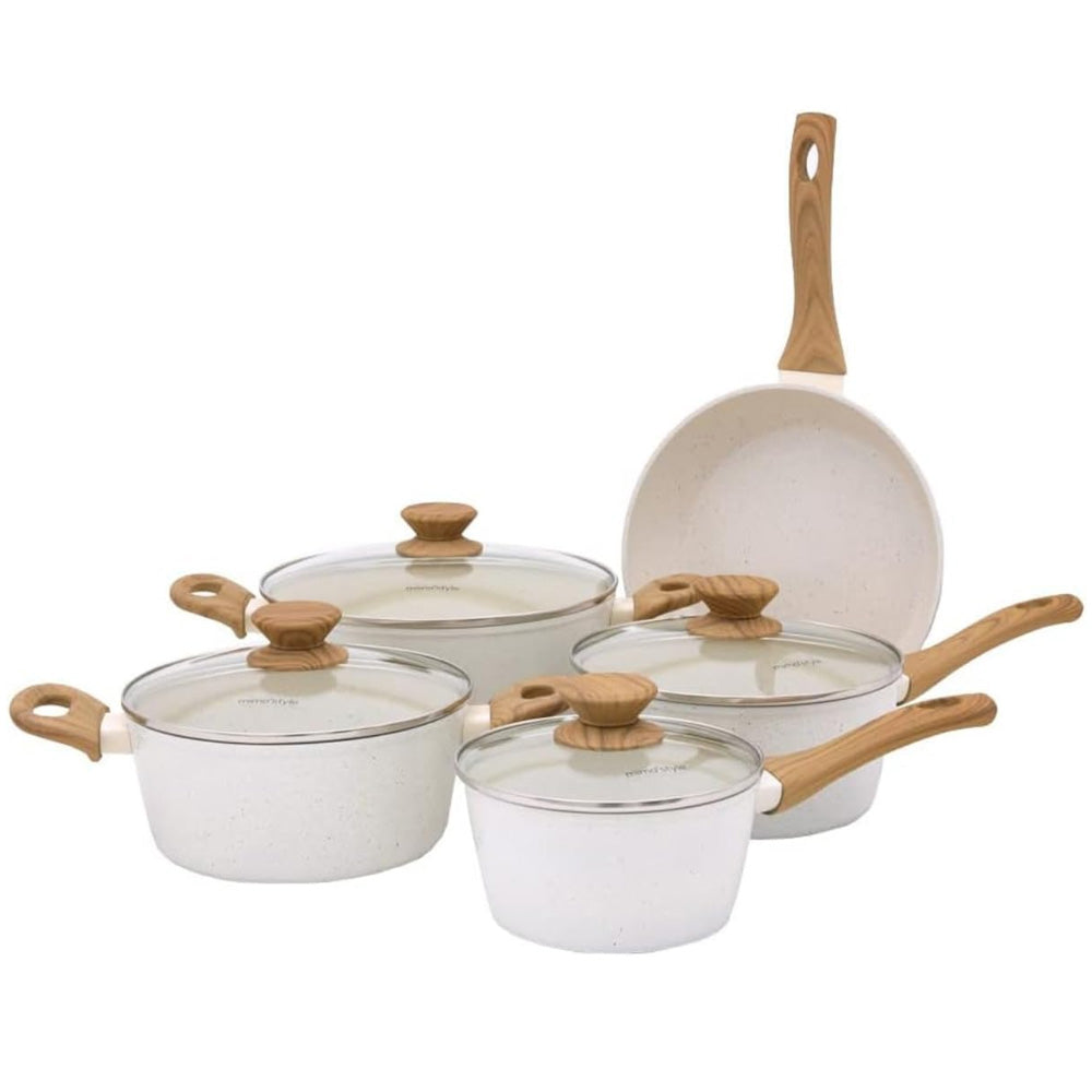 CONJUNTO JOGO DE PANELAS ANTIADERENTE EM CERÂMICA INDUÇÃO 5 PEÇAS STYLE COOK