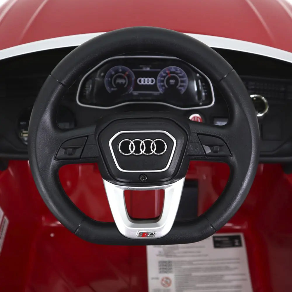 Carrinho Infantil Elétrico Audi Q8 12v com Controle Remoto Vermelho