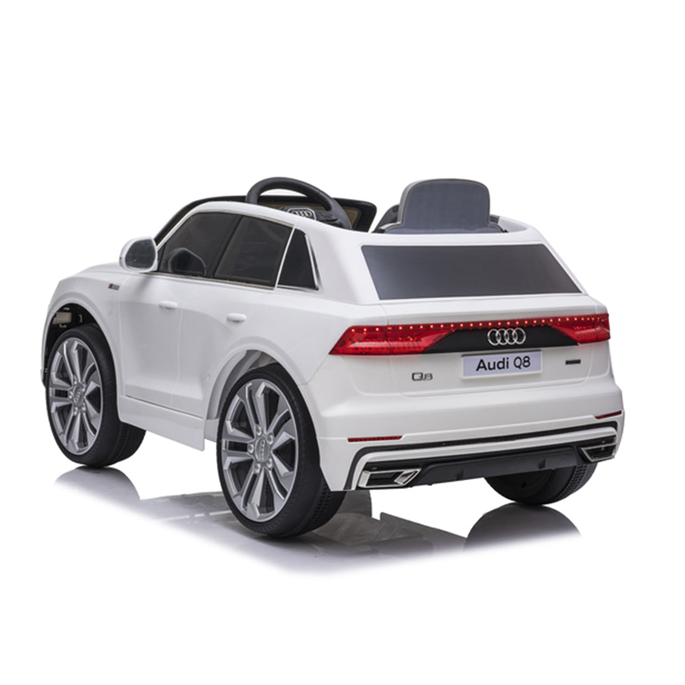 Carrinho Infantil Elétrico Audi Q8 12v com Controle Remoto Branco