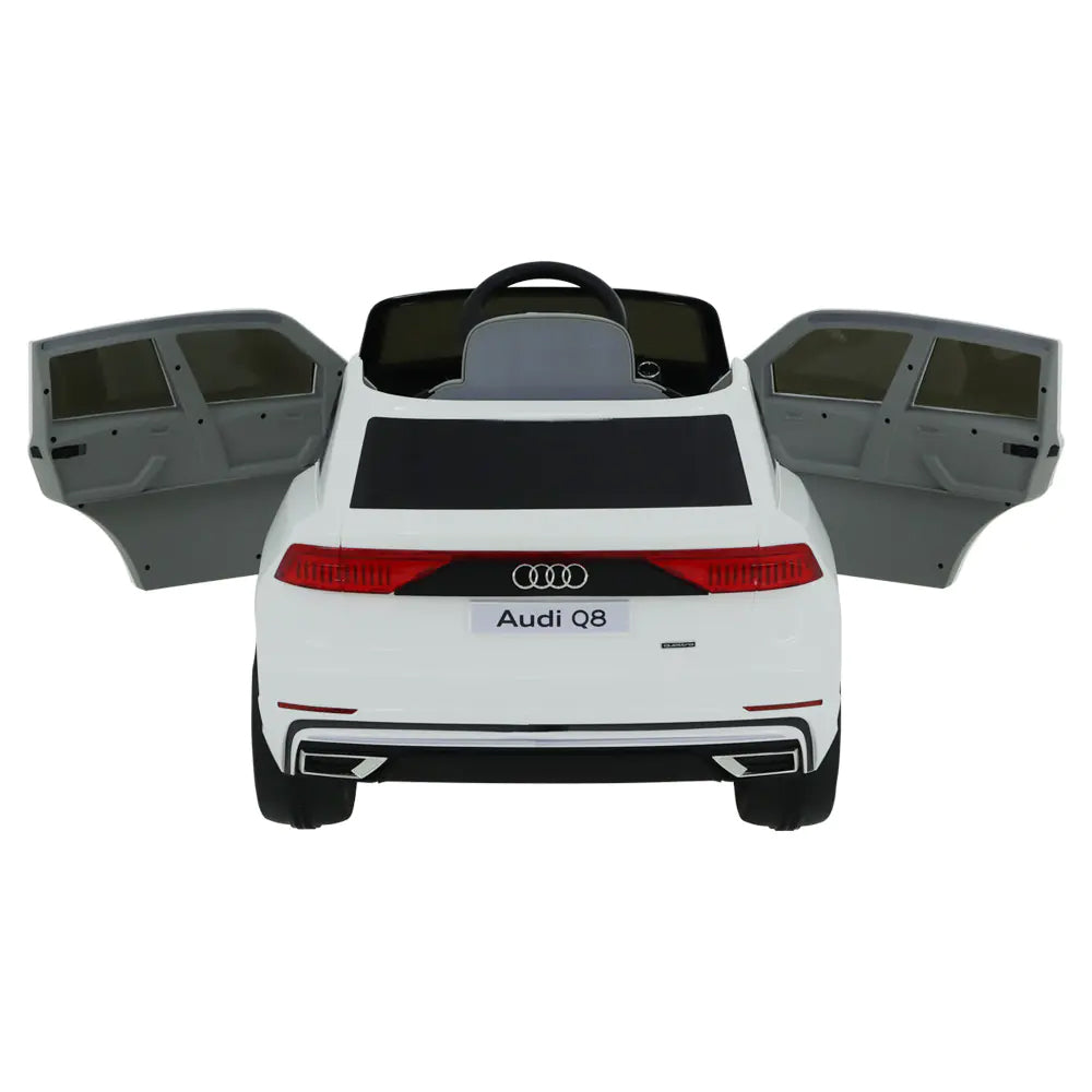 Carrinho Infantil Elétrico Audi Q8 12v com Controle Remoto Branco